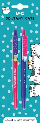 Produktbild von M&G automatic pen 0.7 So Many Cats 2 Stück