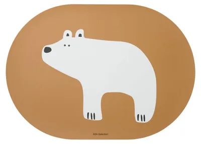 Produktbild von Asa Tischset Oval Buddies Bär Braun (46x33 cm)