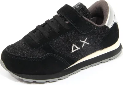 Produktbild von G3456 sneaker bimba girl SUN 68 black glitter suede/fabric shoes kids