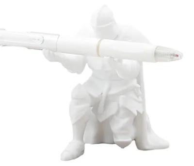 Produktbild von Mittelalterlicher Ritter-Stifthalter, kniender Ritter in Rüstung, Stiftehalter, Schreibtischdekoration, lustiger Stiftehalter, Geschenk für Schüler, Büroangestellte