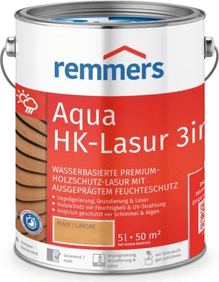 Produktbild von Remmers Aqua HK-Lasur 3in1 pinie/lärche (RC-260) 5 l, Holzlasur