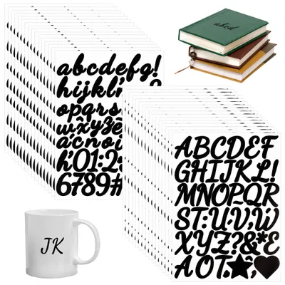 Produktbild von Selbstklebende Buchstaben Sticker Set - 30 Stück - Zahlen, Buchstaben und Symbole