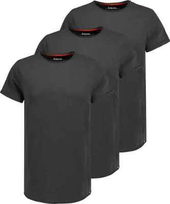 Produktbild von 3er Pack Herren T-Shirts mit Rundhals und Rollkante |