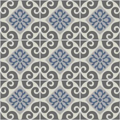 Image de Autocollants décoratifs pour carrelage de cuisine et de salle de bain – 9 autocollants Constantino Azulejo – 9 autocollants de 20 x 20 cm