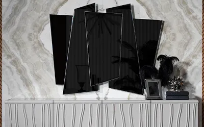 Obrázek produktu pro Transparentní moderní skleněné zrcadlo stylový Imitace pro váš domov