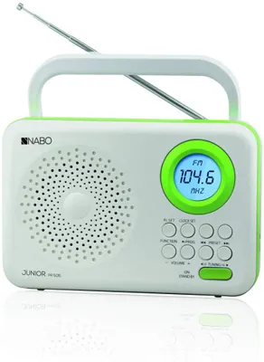 Obrázok produktu pre NABO JUNIOR PR 510 bielo-zelené FM rádio s budíkom