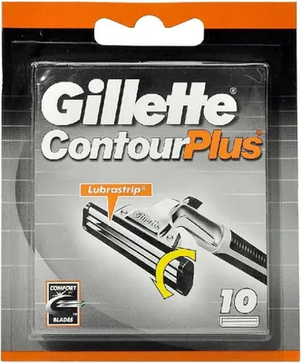 Produktbild von Gillette Contour Plus, Männer, Gillette, Contour Plus, Mehrfarbig, PEG-115M; Peg-7M; Peg-100; BHT, 10 Stück(e)