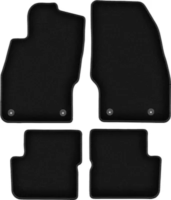 Image de Tapis de sol velours sur-mesure pour Opel Corsa D (2006-2015, à hayon) noir, jeu 4 pièces, fixations