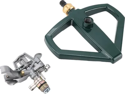 Obrázek produktu pro Rotační zavlažovač pro zahradu a trávník, otáčení o 360°, nastavitelný dosah pro velké plochy, automatický zahradní zavlažovač, stříbrný