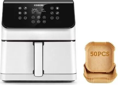 Cosori Premium II Chef Edition Heißluftfritteuse 6.2L Schwarz + Packung mit 50 Schutzpapieren