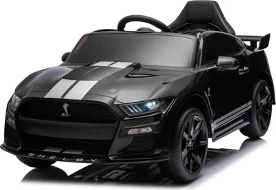 Produktbild von Ford Shelby Mustang GT 500 Cobra Elektroauto für Kinder, Schwarz, 2,4-GHz-Fernbedienung, USB-Eingang, LED-Leuchten, 2 x 30-W-Motor, ORIGINAL-Lizenz