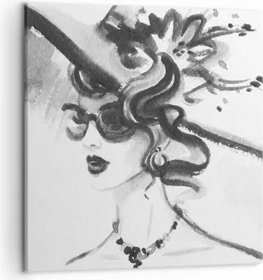Produktbild von Bild auf Leinwand - Leinwandbild - Frau Modell - 50x50cm - Wand Bild - Wanddeko - Wandbilder - Leinwanddruck - Bilder - Kunstdruck - Wanddekoration - Leinwand bilder - Wandkunst - AC50x50-4066