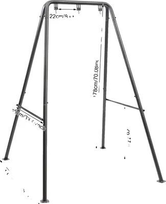Image de Support pour fauteuil suspendu, structure métallique, pour l'intérieur et l'extérieur, noir