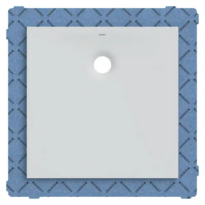 Immagine prodotto di Geberit receveur de douche carré Olona 80x80 cm, hauteur 4 cm, écoulement derrière au centre, blanc/ mat, 550.900.00.1, 550.900.00.1