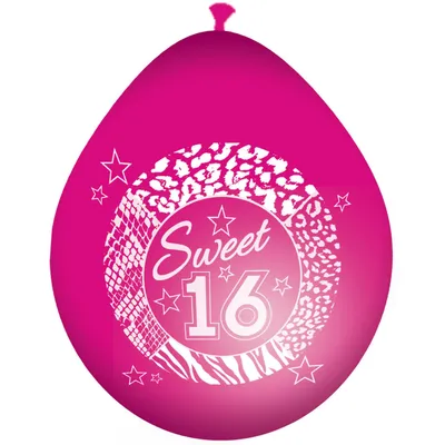 Produktbild von 8 Blingbling Sweet 16 Ballons 30cm