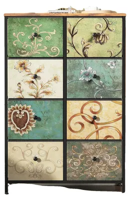 Zdjęcie produktu dla Szafka, styl vintage, styl minimalistyczny, 67,5 x 30 x 100 cm, 8 szuflad