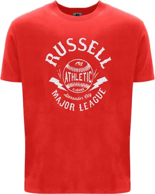 Obrázek produktu pro Russell Athletic Amt A30291 Tričko s krátkým rukávem, červené, velikost S, pánské, červené, velikost S