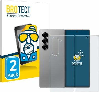 Produktbild von 2x BROTECT Schutzfolie für Samsung Galaxy Z Fold 6 5G (Display+Rückseite) Displayschutz Displayschutzfolie Folie Matt Entspiegelungsfolie
