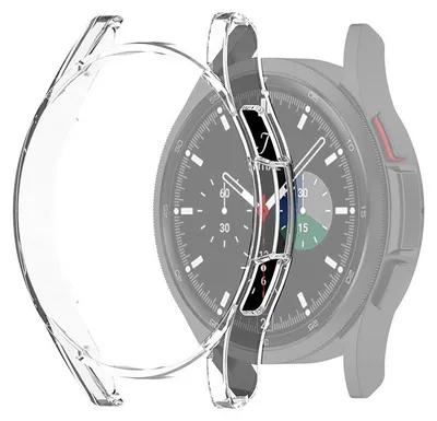 Image de subtel - protection boîtier pour montre Samsung Galaxy Watch 4 Classic (46mm) - coque Transparent anti rayure pour monture de montre connectée. Ajout de verre de protection écran possible