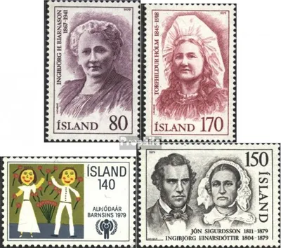 Produktbild von Briefmarken Island 1979 Mi 541-542,543,545 (kompl.Ausg.) postfrisch Isländer