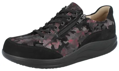 Produktbild von FINN COMFORT FINNAMIC Otaru Damen Schnürschuhe mit Reißverschluss schwarz bordo Leder - Größe: UK 6