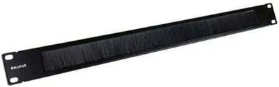 Immagine prodotto di Pannello guida cavi con spazzola per rack 19" Phasak PA 1901/ Altezza 1U