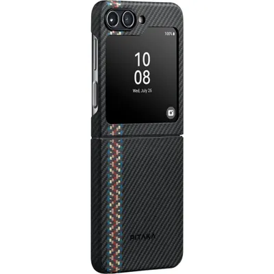 Zdjęcie produktu dla Etui ochronne Pitaka MagEZ 3, 600D Aramid, do Samsung Galaxy Z Flip 5, MagSafe, Rhapsody