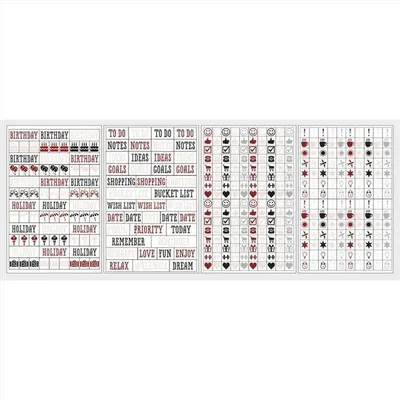 Produktbild von Rayher Hobby 60783000, Schwarz, Rot, 4 Blätter