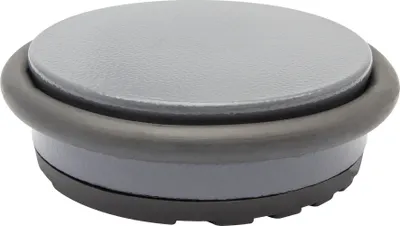 Produktbild von WAGNER Bodentürstopper BIG DISK COLOR GREY - Ø 100 x 30 mm, Industriestahl grau beschichtet, Gummi, 750 g - 15519201