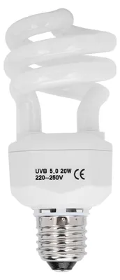 Zdjęcie produktu dla Energooszczędna lampa UVB dla gadów, żółwi, jaszczurek, suplementacja wapnia, rośliny, światło ultrafioletowe 5,0, 20 W