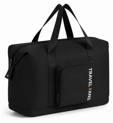 Produktbild von Verco Faltbare Reise und Sporttasche mit Trolley Schlaufe Frontfach und Seitenfächern in Schwarz