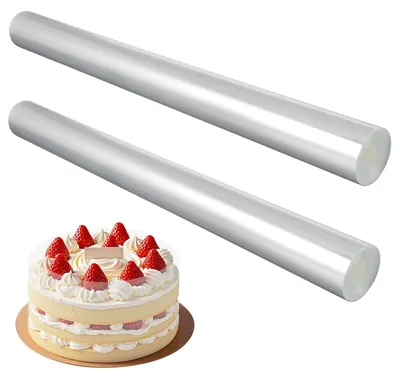 Tortenrandfolie 2 Rollen, 30 cm x 5 m, transparent