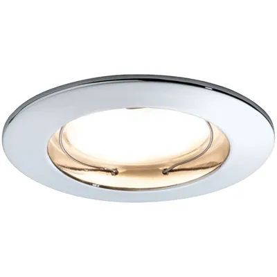 Produktbild von Paulmann Einbauleuchten Set Coin dimmbar satiniert rund starr LED 1x7W 2700K 230V 51mm Chrom/Alu Zink