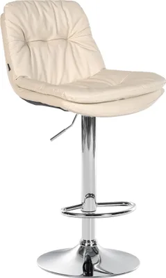 Produktbild von CLP Barhocker Laurel Kunstleder höhenverstellbar und drehbar creme Material Gestell Metall in Chromoptik