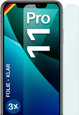 Produktbild von moex® 3x Schutzfolie kompatibel mit iPhone 11 Pro - Displayschutzfolie dünn Folie, Klar