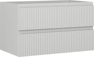 Immagine prodotto di Mexen Rivel mobiletto da bagno sottolavabo 80 cm, 2 cassetti, scanalato, grigio opaco - 91A20-08047-2-BFF62