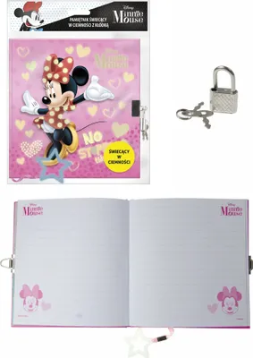 Image de Agenda Minnie Kidea phosphorescent avec cadenas