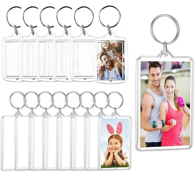 Produktbild von Schlüsselanhänger Foto Acryl 20 Stück Bilderrahmen Anhänger Geschenk für Familie Paare