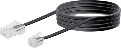 Produktbild von Schwaiger 3.0m RJ-11 - RJ-45, 3 m, RJ-11, RJ-45, Schwarz, Männlich, Männlich