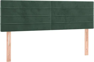 Produktbild von Kopfteile Dunkelgrün 144x5x78/88 cm Samt