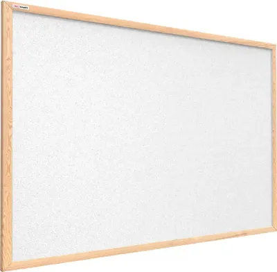 Produktbild von Weiß Pinnwand mit Holz Rahmen 90x60cm Korktafel Korkwand Pinnwand Kork Oberfläche