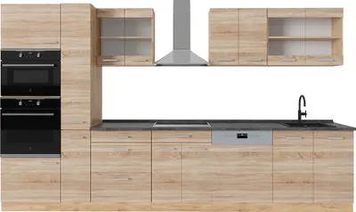 Produktbild von Küchenzeile Vicco R-Line Sonoma/Goldkraft Eiche 350 cm , AP Anthrazit, Model 53994