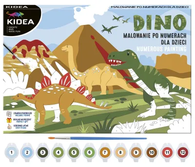 Obrázok produktu pre Maľovanie podľa čísel Dinosaury Kidea