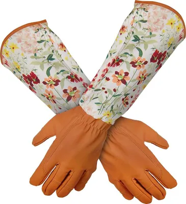 Produktbild von Gartenhandschuhe für Damen, dornenfest, mit extra langem Unterarmschutz, stichfest beim Rosenschneiden