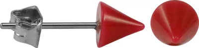 Produktbild von Chirurgenstahl Ohrstecker Acrylspitze Größe - 5 mm Farbe - Rot