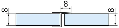 Produktbild von Polysan Vertikale Dichtung zwischen Glas 8mm