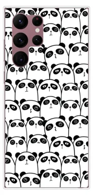 Image de 1001Coques - Coque silicone compatible avec Samsung Galaxy S22 Ultra - Motif reunion de pandas - Design original imprimé en France