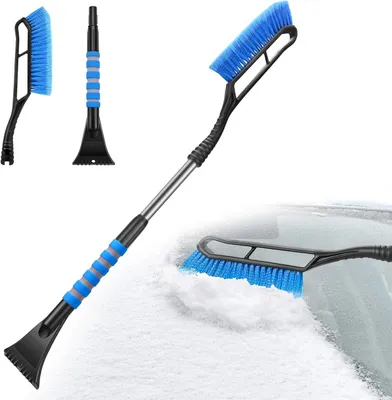 Productafbeelding van IJsschep en sneeuwborstel met bezem voor auto's van MMOBIEL - Winteraccessoire - Afneembare en uitschuifbare auto-ijsschep