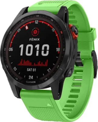 Produktbild von Strap-it Garmin Fenix 7 Silikonarmband (Grün)