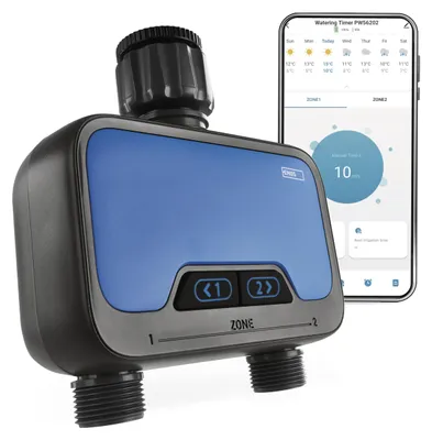 Bewässerungsuhr mit 2 Ausgängen, App, ZigBee, batteriebetrieben